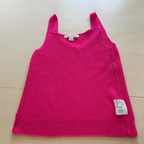 LILLY PULITZER BRISTOW TANK SWEATER PASSION FRUIT PINK - Picture 10 of 11
